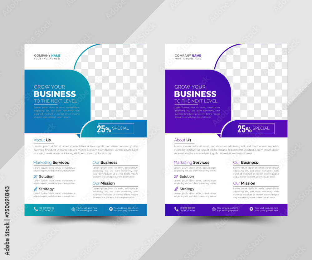 Corporate business flyer template design, Business Flyer, marketing, business proposal, promotion, advertise, publication,  vector design, abstract business flyer