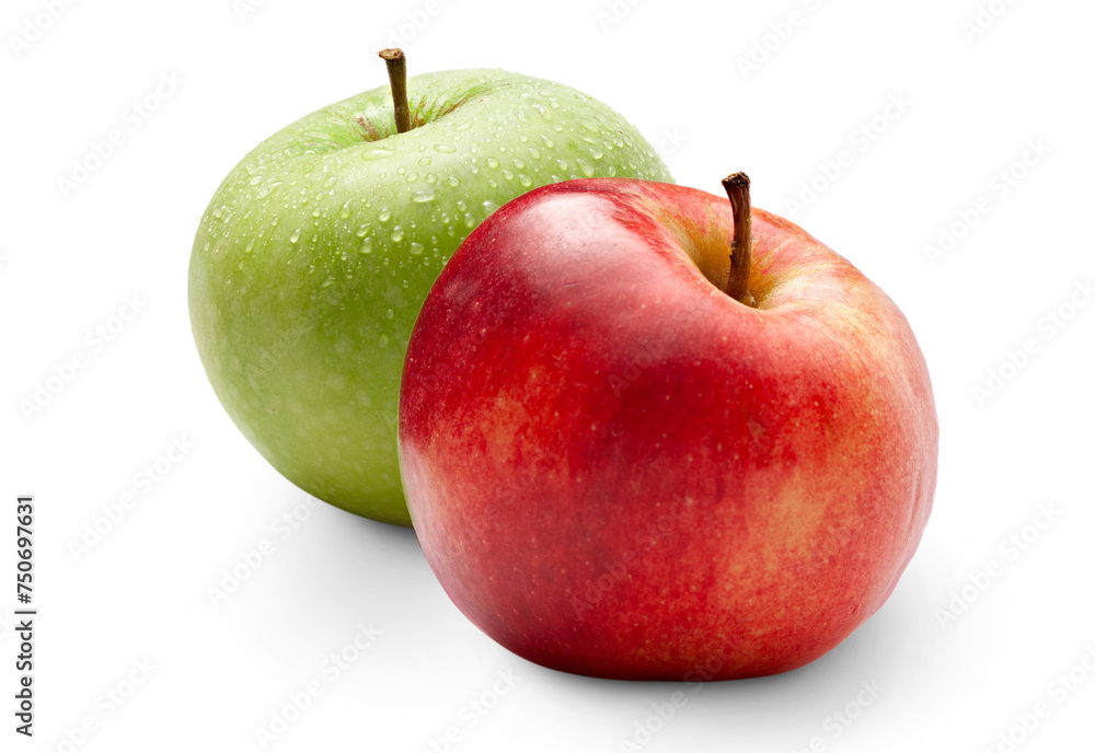 Apples on the white background Apples on the white background