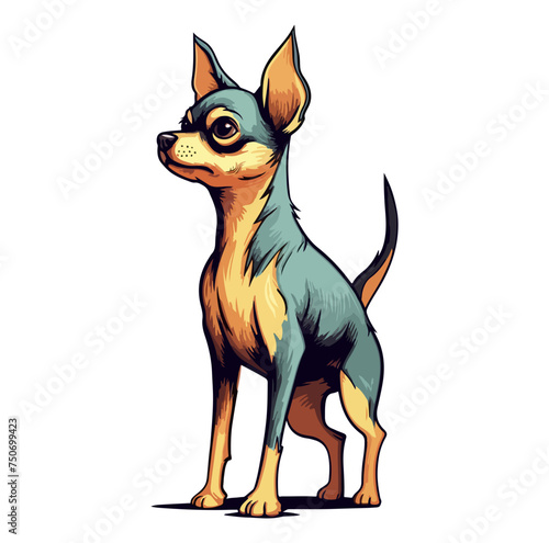 chihuahua standing on back legs, chihuahua character illustration