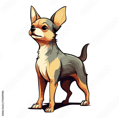 chihuahua standing on back legs  chihuahua character illustration