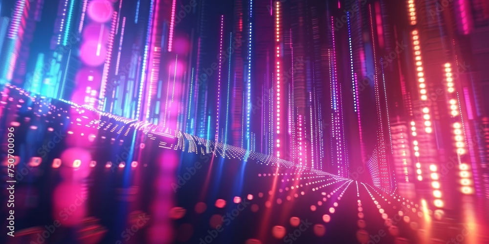 Abstract background with equalizer effect. Neon lights. Abstract background with equalizer effect. Neon lights.