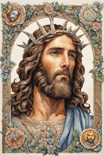 Sacred Jesus: Iconic Religious Image