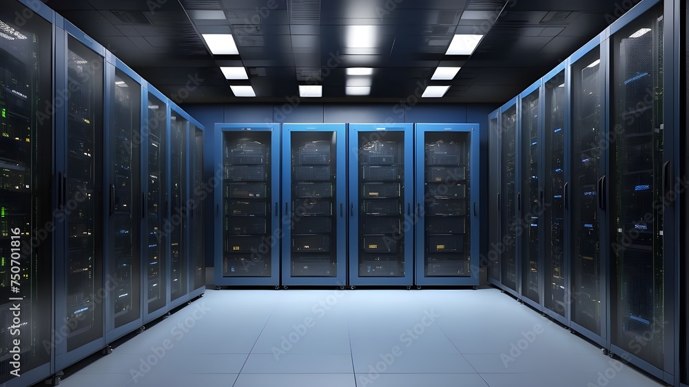 Server Racks in a State-of-the-Art Data Center's Serene Blue Room, Server Racks Nestled in a Modern Data Center's Blue Environment, Server Racks Shine in a Calm and Cool Data Center Setting, Server Racks in a State-of-the-Art Data Center's Serene Blue Room, Server Racks Nestled in a Modern Data Center's Blue Environment, Server Racks Shine in a Calm and Cool Data Center Setting,