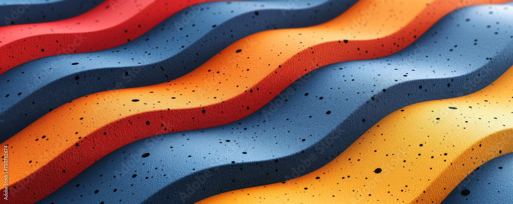 Obraz premium Vibrant contrasts and visual puns illuminate dynamic patterns with a touch of neon celebrating retro comic strip aesthetics