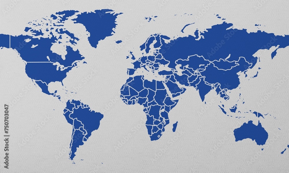 Obraz premium Beautiful colored world map on paper texture