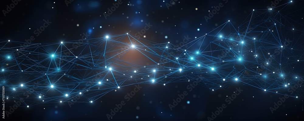 Concept of AI technology, Motion of digital data flow. Communication and technology network concept map with moving lines and dots. Concept of AI technology, Motion of digital data flow. Communication and technology network concept map with moving lines and dots.