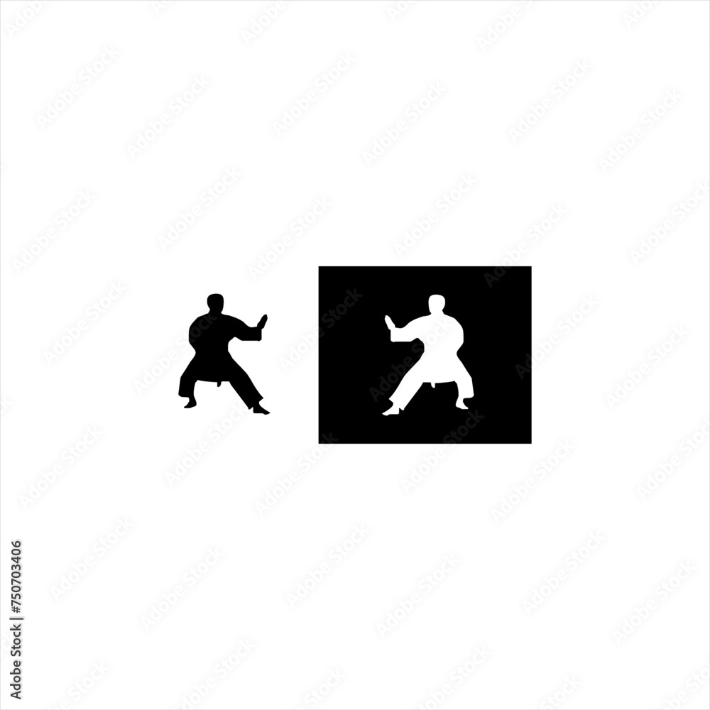 Illustration vector graphic of karate icon