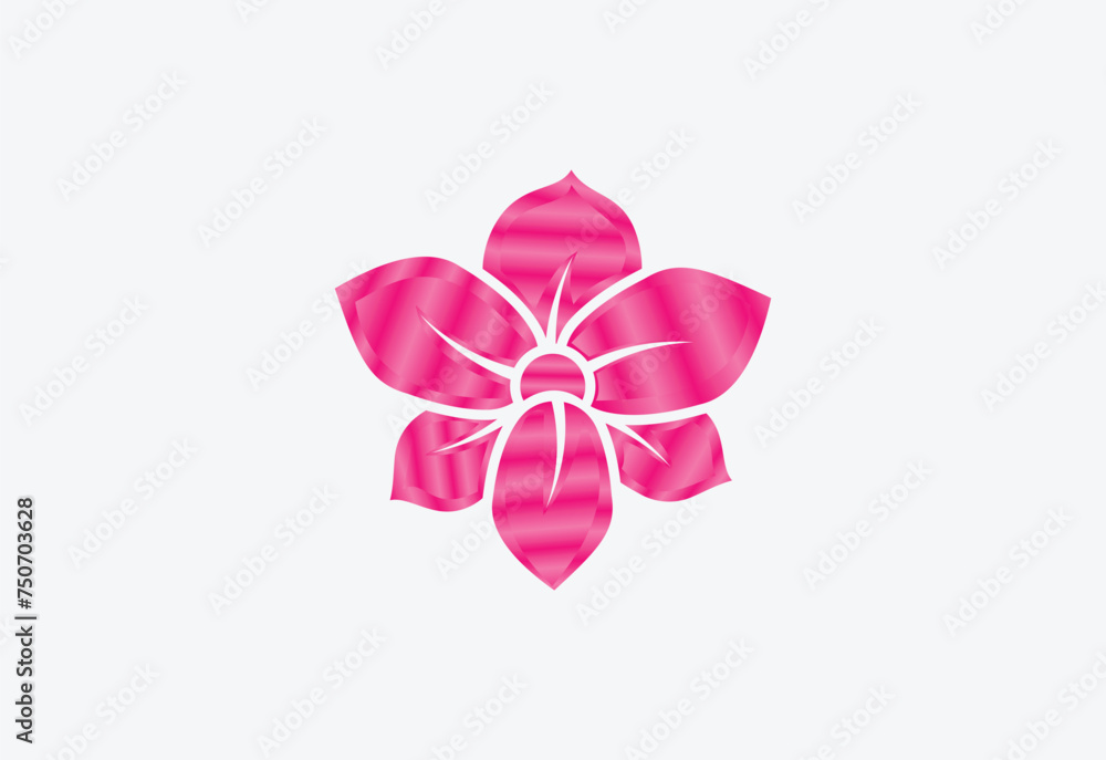 Naklejka premium Orchid flower logo design template vector illustration