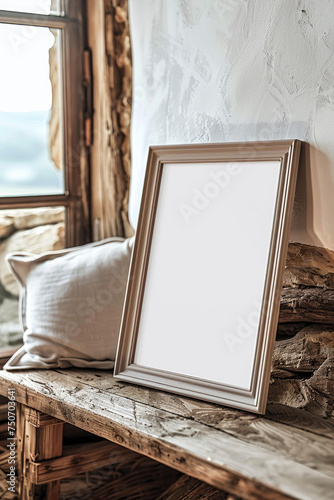 Vertical frame mockup with shadows., Frame blank mock up