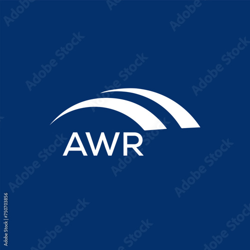 AWR  logo design template vector. AWR Business abstract connection vector logo. AWR icon circle logotype.
 photo