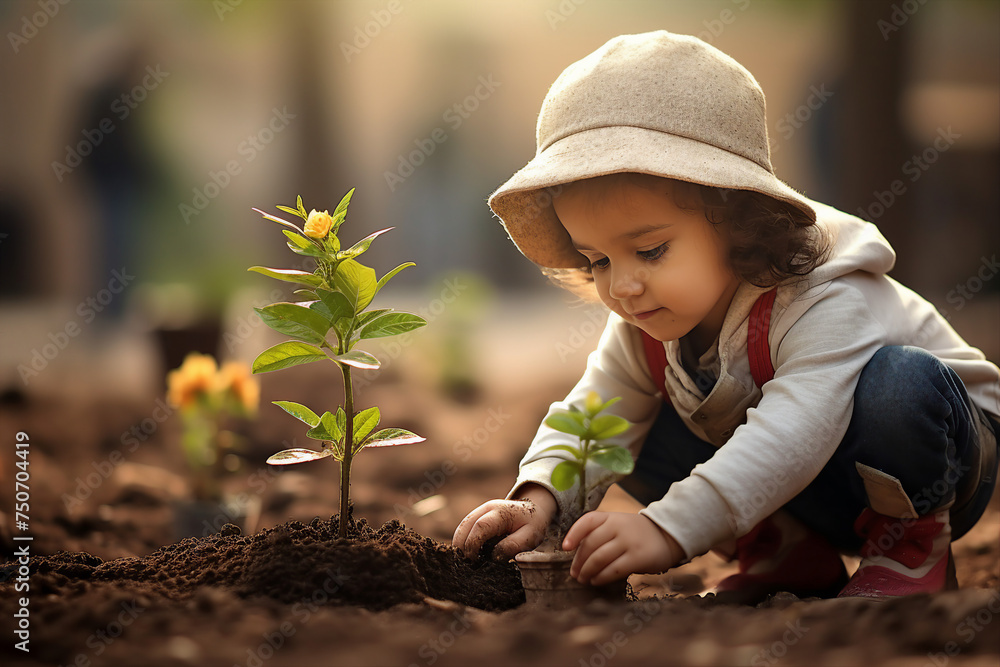 Obraz premium Generated AI conceptual image earth day celebration planet environment conservation