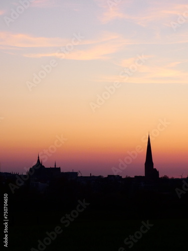 Sunset in Rostock Riekdahl (Germany)