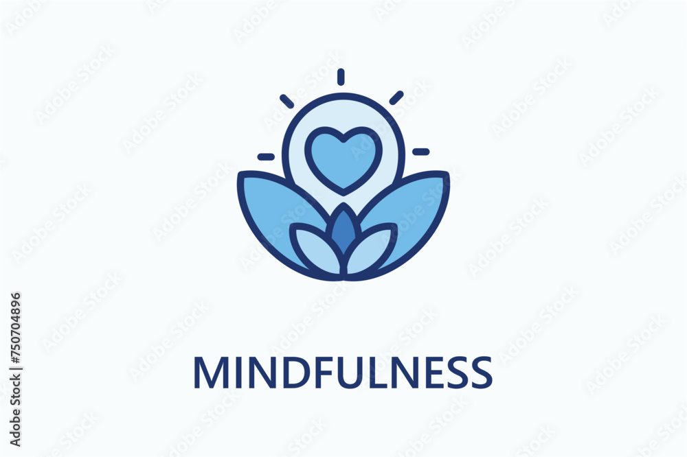 Mindfulness icon or logo sign symbol vector illustration Mindfulness icon or logo sign symbol vector illustration