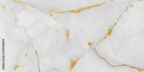 White marble with golden veins. White golden natural texture of marble. abstract white, gold and yellow marbel. hi gloss texture of marbl stone for digital wall tiles design.
 photo