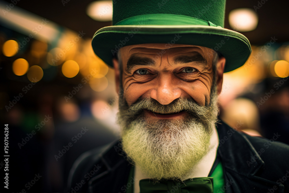 Generative AI image composition modern art st Patrick day holiday festival carnival