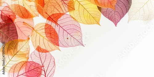 Macro shot of a beautiful colored leaves