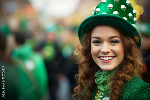 Generative AI image composition modern art st Patrick day holiday festival carnival