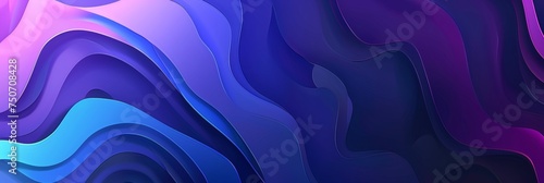 Blue and purple waves on dark background for modern design inspiration and creative concepts. © Andrei