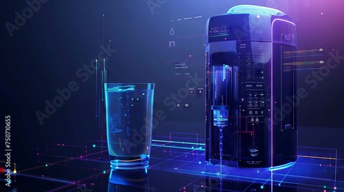 Solar-powered water purifier with AI monitoring for clean drinking water