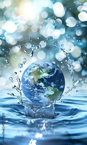 earth in water drop