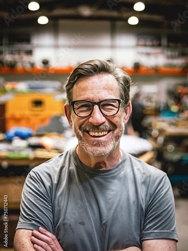 Portrait of Smiling Craftsman