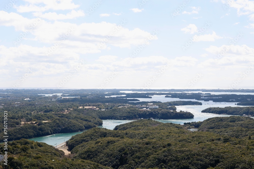 横山展望台から見た英虞湾方向の風景 横山展望台から見た英虞湾方向の風景