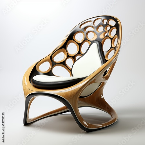 Giraffe inspired chair with holes