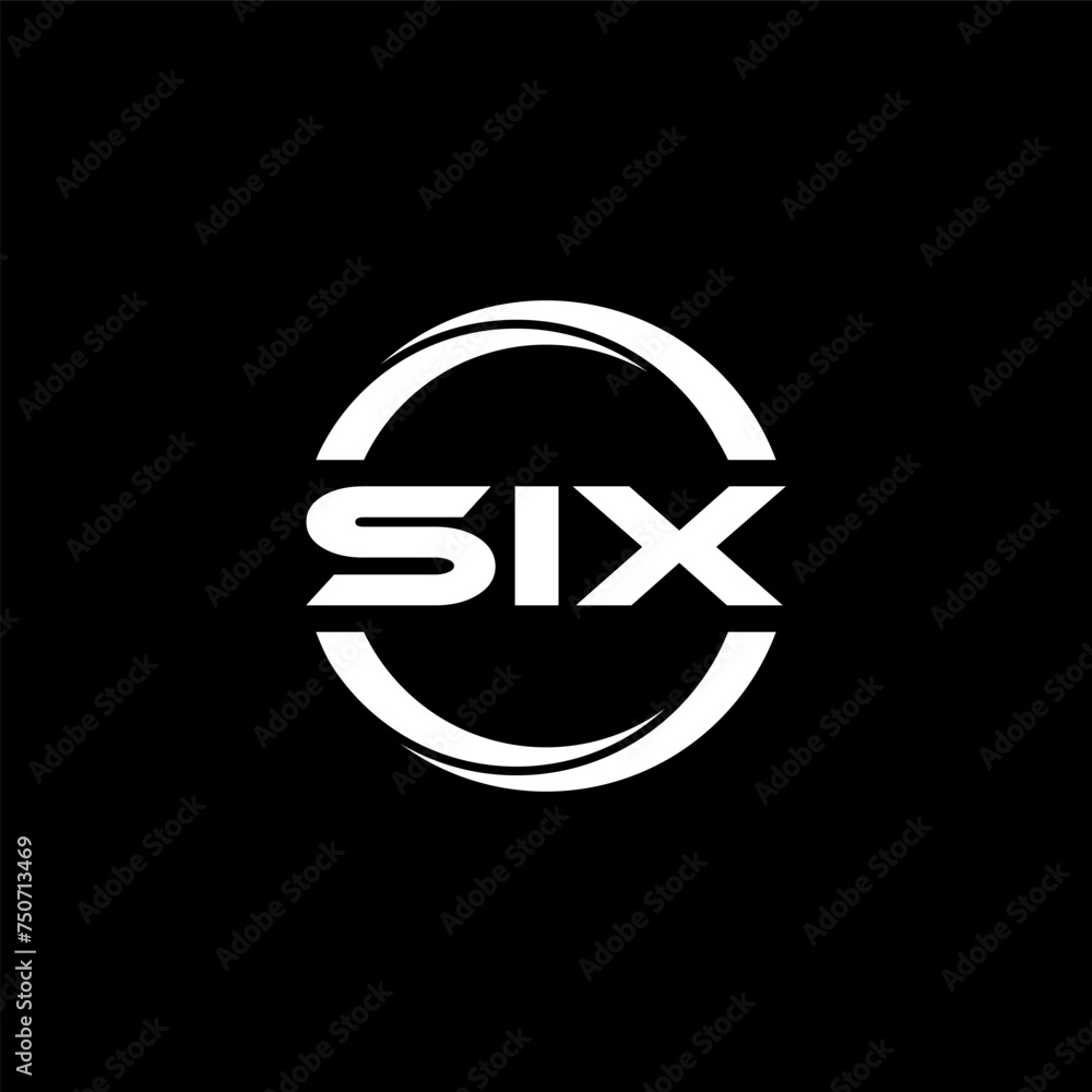 SIX letter logo design with black background in illustrator, cube logo, vector logo, modern alphabet font overlap style. calligraphy designs for logo, Poster, Invitation, etc. SIX letter logo design with black background in illustrator, cube logo, vector logo, modern alphabet font overlap style. calligraphy designs for logo, Poster, Invitation, etc.