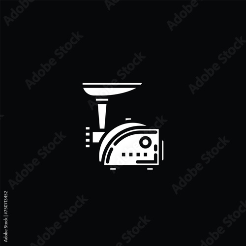 Original vector illustration. The contour icon of the kitchen meat grinder.