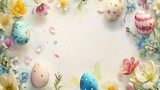 Creative Easter Card: Copy Space for Greetings in festive happy easter
