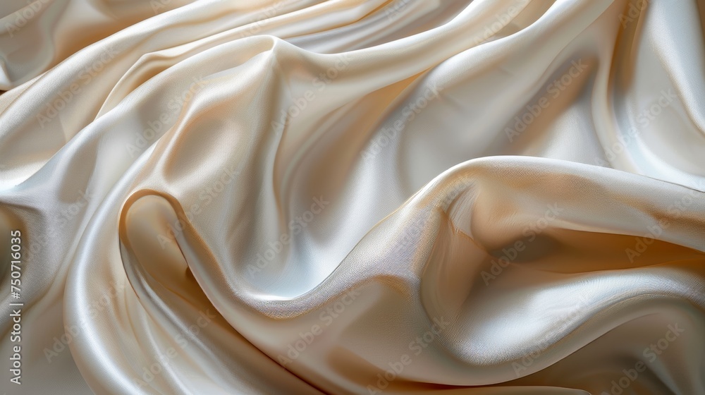 Obraz premium Elegant silk in gold hues, perfect for backgrounds in artistic designs and creative projects.