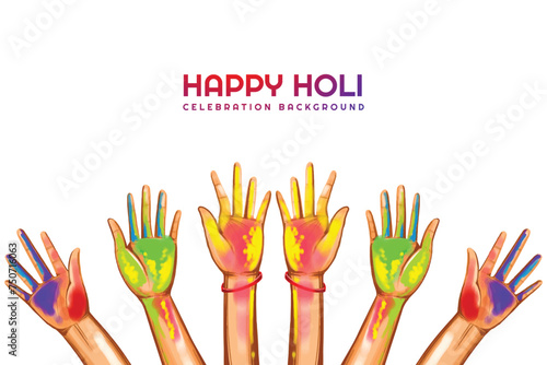 Festival of colors celebration happy holi card holiday design