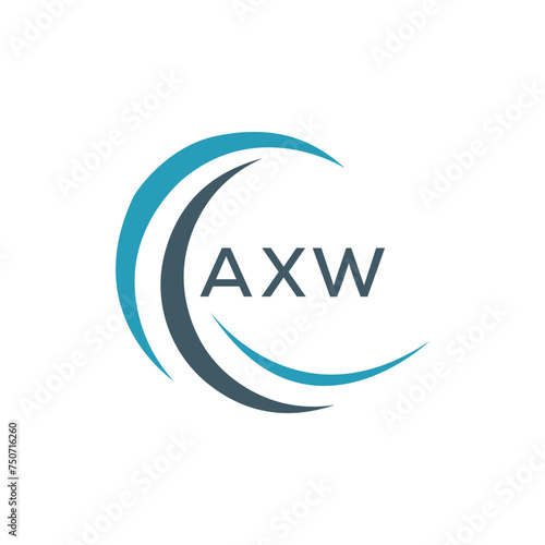 AXW logo design template vector. AXW Business abstract connection vector logo. AXW icon circle logotype. 