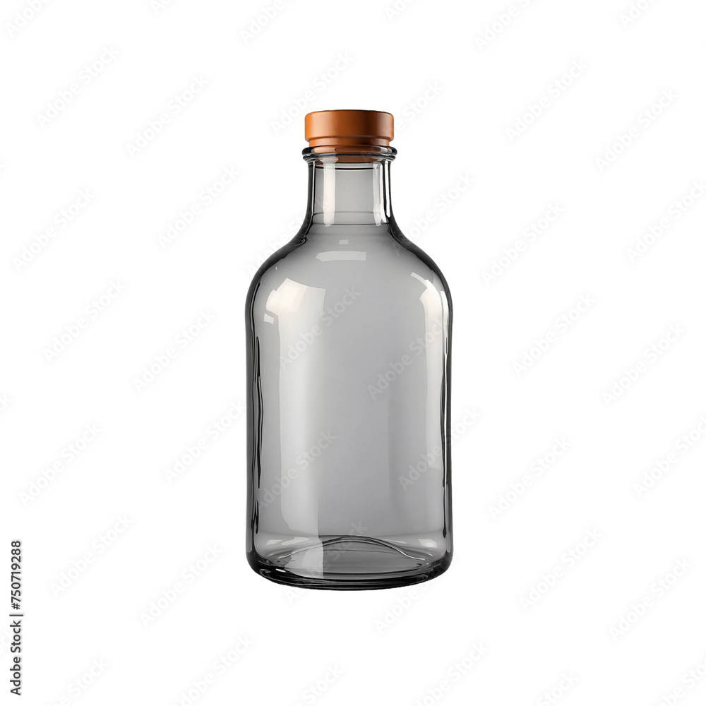 3d empty glass bottle model on transparent background 3d empty glass bottle model on transparent background