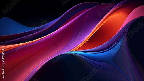 abstract background with glowing neon shape wavy lines Futuristic wallpaper