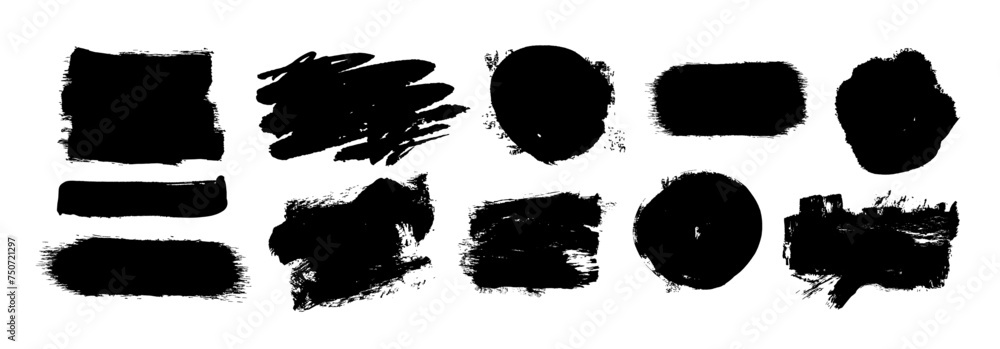 Set of Cosmetic mascara strokes with a frame for text, on transparent background. Realistic mascara smears, vector illustration Set of Cosmetic mascara strokes with a frame for text, on transparent background. Realistic mascara smears, vector illustration