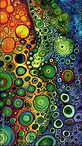 Vibrant Abstract Cellular Pattern