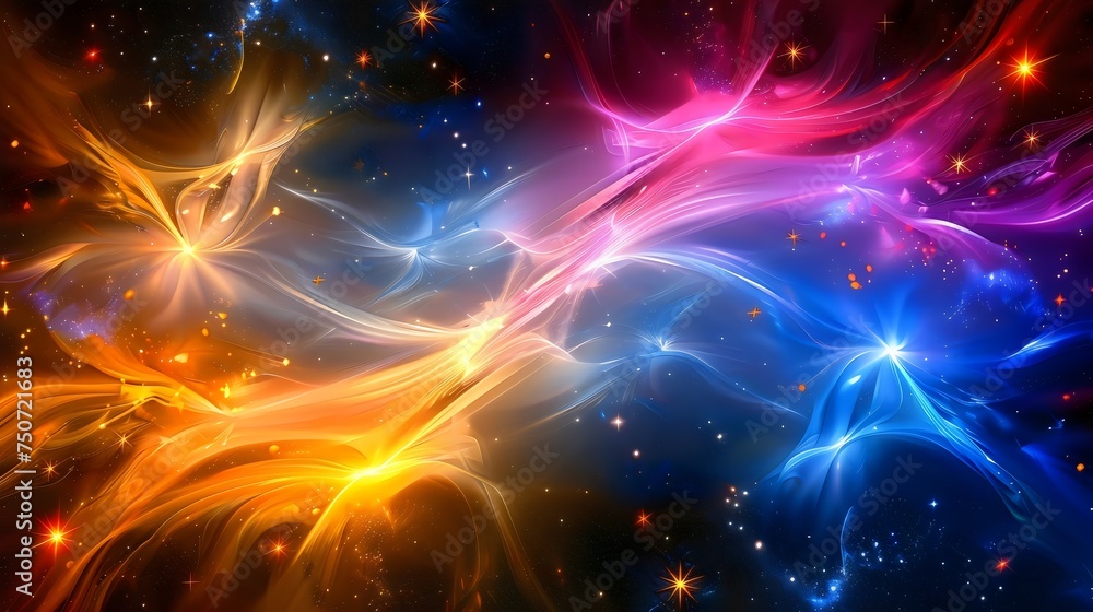 Vibrant Abstract Cosmic Background