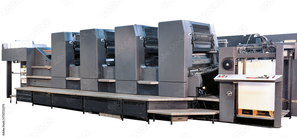 CMYK Offset printer Isolated with clipping path