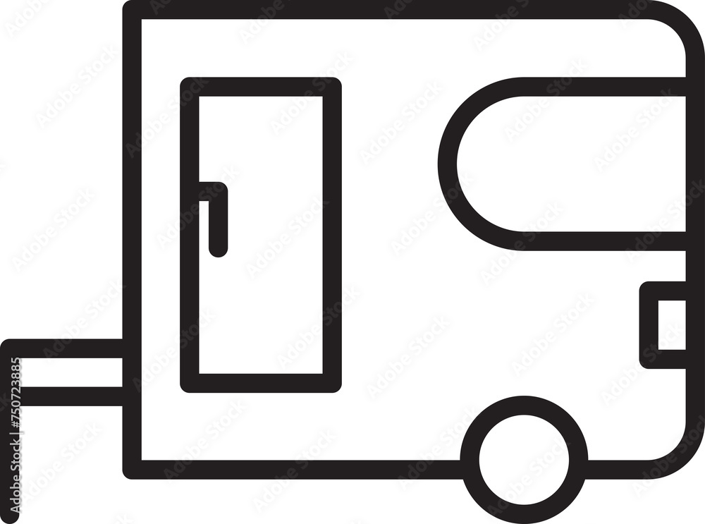Recreational Vehicle Trailer Icon Recreational Vehicle Trailer Icon