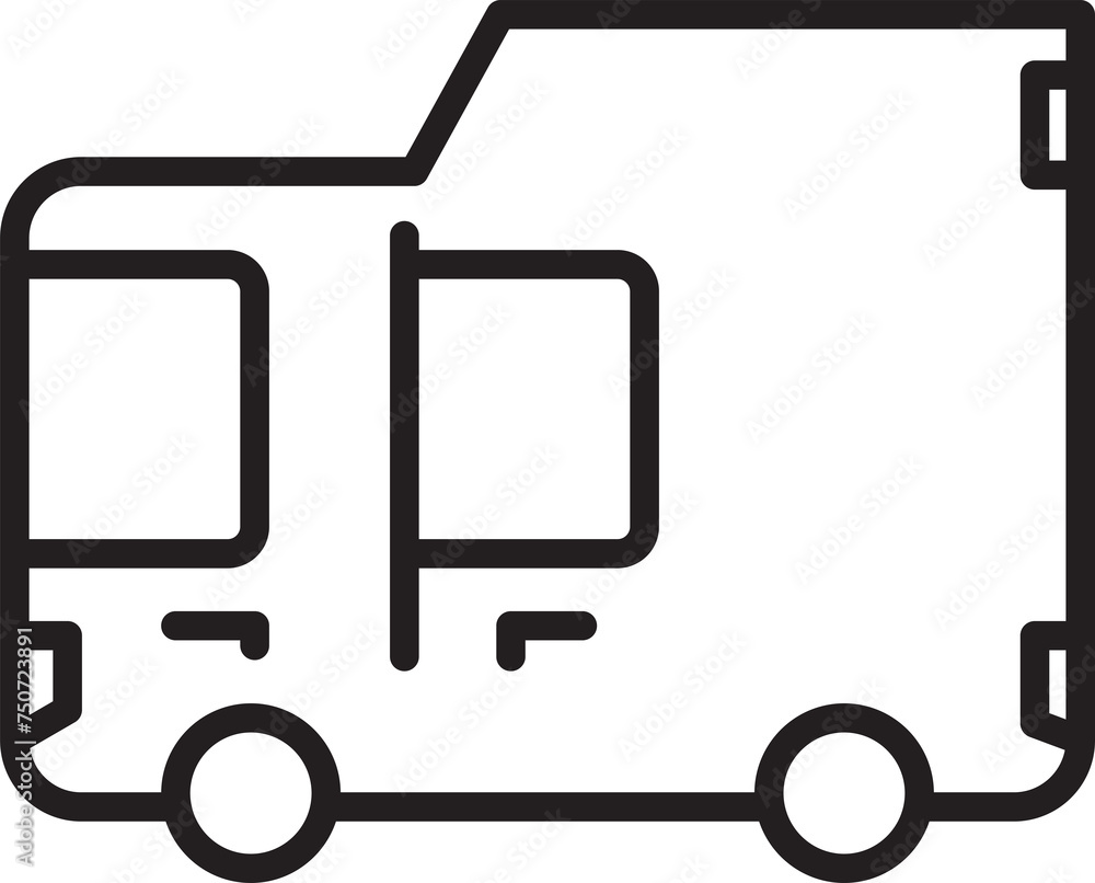 Recreational Vehicle Trailer Icon Recreational Vehicle Trailer Icon