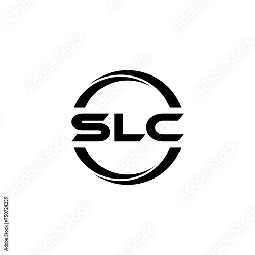 SLC letter logo design with white background in illustrator, cube logo, vector logo, modern alphabet font overlap style. calligraphy designs for logo, Poster, Invitation, etc. photo