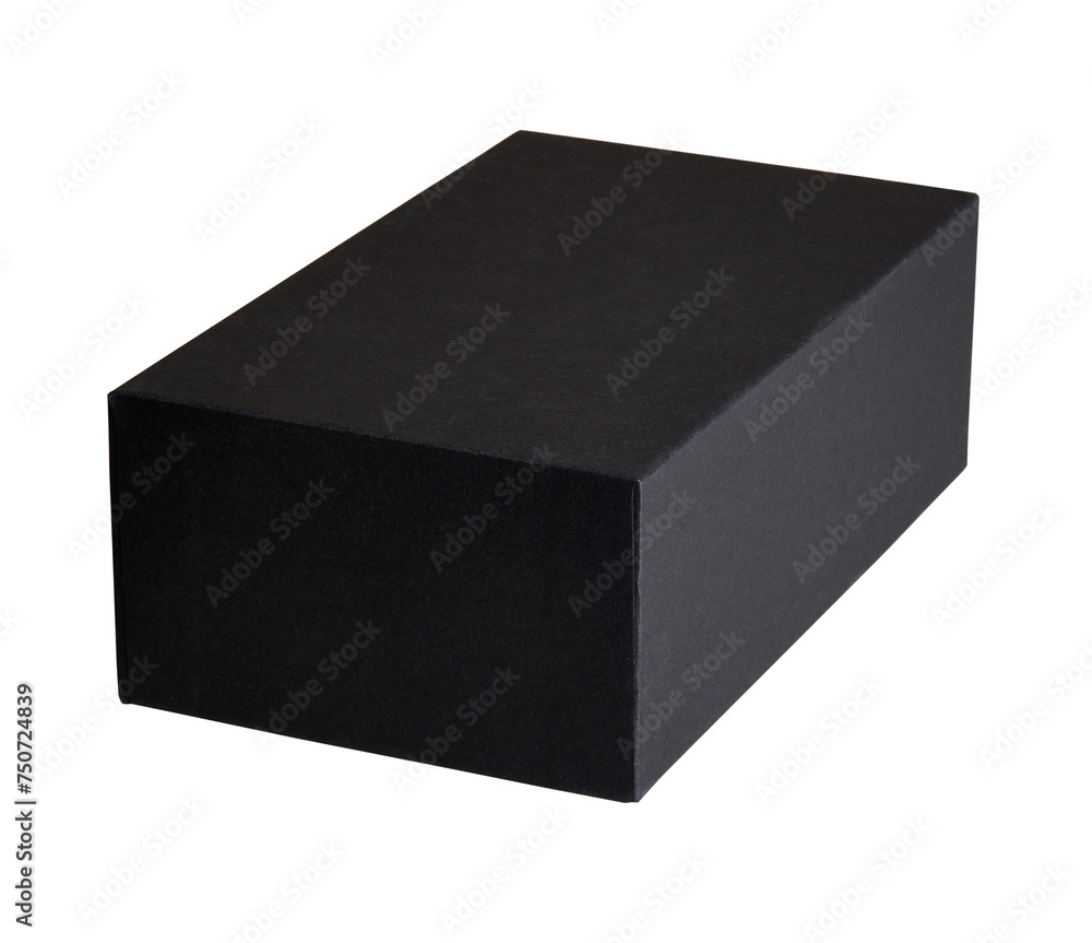 Studio shot of a Small black box isolated on white with clipping path