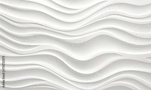 photo of seamless subtle white glossy soft abstract wavy embossed texture isolated on white color background
