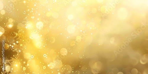 Abstract gold bokeh background, Christmas and New Year concept, Generative AI illustrations.