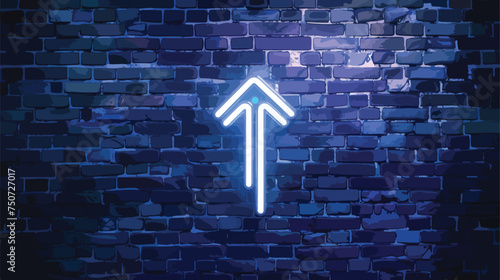 Reload neon sign. Glowing white arrows on dark blue 