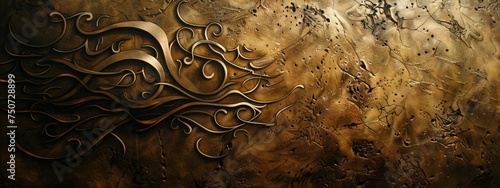 the style of arabic farsi calligraphy  ambiguous forms  airbrush art