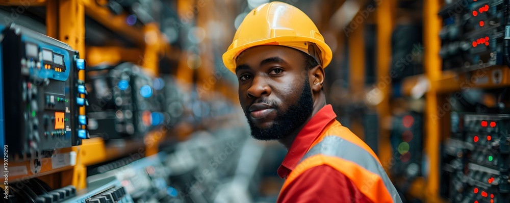 Worker in electronics recycling plant Process benefits conditions featuring a dedicated team of workers from different ethnic backgrounds promoting sustainability. Concept Electronics Recycling Worker in electronics recycling plant Process benefits conditions featuring a dedicated team of workers from different ethnic backgrounds promoting sustainability. Concept Electronics Recycling