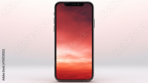 Vibrant Red and Orange Background With Iphone