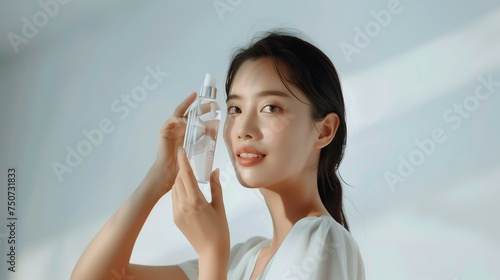 Female during Korean skinca...